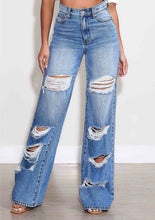 Load image into Gallery viewer, Urban Edge Distressed Wide Leg Jeans