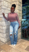 Load image into Gallery viewer, Parker Distressed Wide Leg Jeans