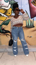 Load image into Gallery viewer, Urban Edge Distressed Wide Leg Jeans