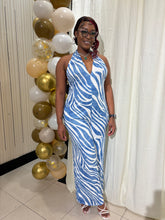 Load image into Gallery viewer, Sapphire Breeze Halter Jumpsuit