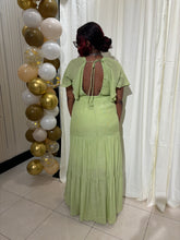 Load image into Gallery viewer, Sun-kissed Lime Tiered Maxi Dress