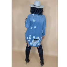 Load image into Gallery viewer, Breezy Distressed Denim Jacket- Blue Denim Jacket