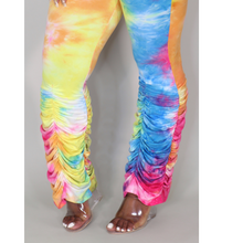 Load image into Gallery viewer, Mix’em Yellow Tie Dye Spaghetti Strap Jumpsuit