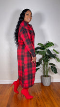 Load image into Gallery viewer, LONG AND PLAID- SHACKET/RED