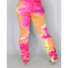 Load image into Gallery viewer, Mix’em Yellow Tie Dye Spaghetti Strap Jumpsuit