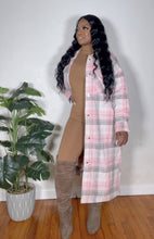 Load image into Gallery viewer, LONG AND PLAID- SHACKET/PINK