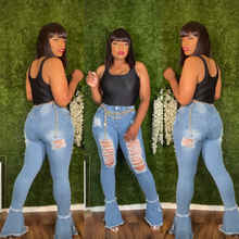 Load image into Gallery viewer, The Twin Crow Distressed Jeans