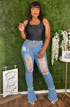 Load image into Gallery viewer, The Twin Crow Distressed Jeans