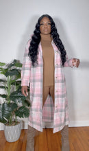 Load image into Gallery viewer, LONG AND PLAID- SHACKET/PINK
