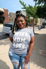 Load image into Gallery viewer, wife mom boss t shirt