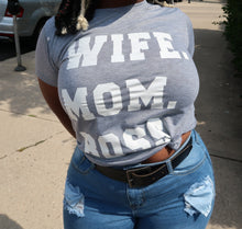 Load image into Gallery viewer, gray wife boss t shirt