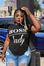 Load image into Gallery viewer, Boss Lady Letter Print T Shirts
