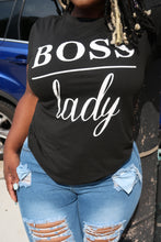 Load image into Gallery viewer, Lady Short Sleeve Letter Print T Shirt