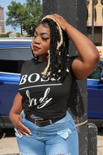Load image into Gallery viewer, Boss Lady T-shirt - Lady Short Sleeve Letter Print T Shirt