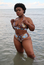 Load image into Gallery viewer, Boujee Belted 2 Piece - Baroque Triangle Halter Bikini