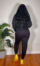 Load image into Gallery viewer, Chelsea 2 Piece- BLACK JOGGER PANTS SET