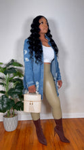 Load image into Gallery viewer, Breezy Distressed Denim Jacket- Blue Denim Jacket