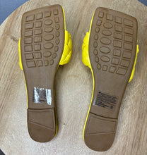Load image into Gallery viewer, Luxe Weave Slide Sandals (Yellow PU)
