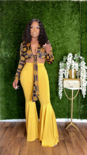 Load image into Gallery viewer, Mustard HerWay Bell Bottoms- HerWay Shinny Bell Bottoms Pants
