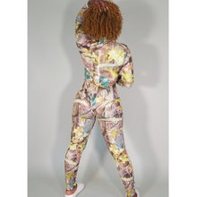 Load image into Gallery viewer, Long Sleeve Multicolor Print Patchwork Bodycon Jumpsuit
