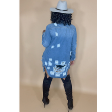 Load image into Gallery viewer, Breezy Distressed Denim Jacket- Blue Denim Jacket
