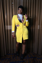 Load image into Gallery viewer, yellow blazer dress
