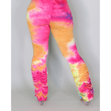 Load image into Gallery viewer, Mix’em Yellow Tie Dye Spaghetti Strap Jumpsuit
