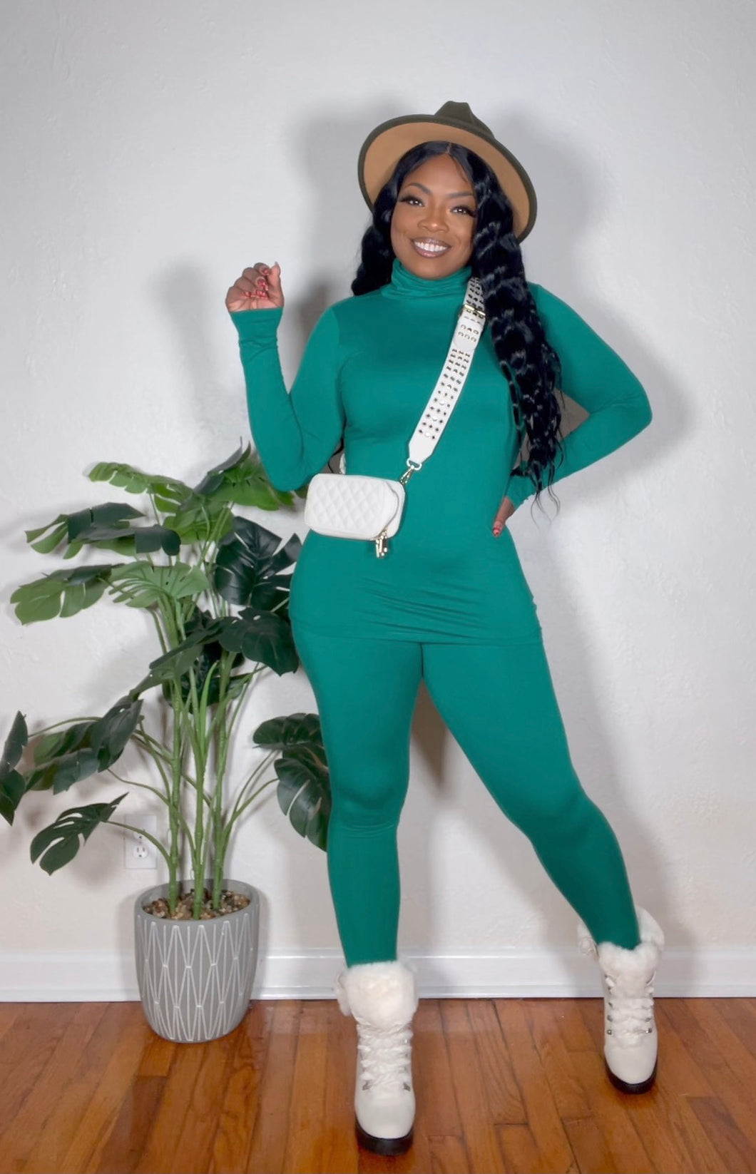 Marsha- MOCK NECK 2PC PANTS SET