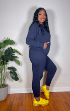 Load image into Gallery viewer, Chelsea 2 Piece- NAVY JOGGER PANTS SET
