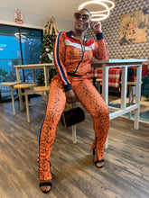 Load image into Gallery viewer, orange python print tracksuit
