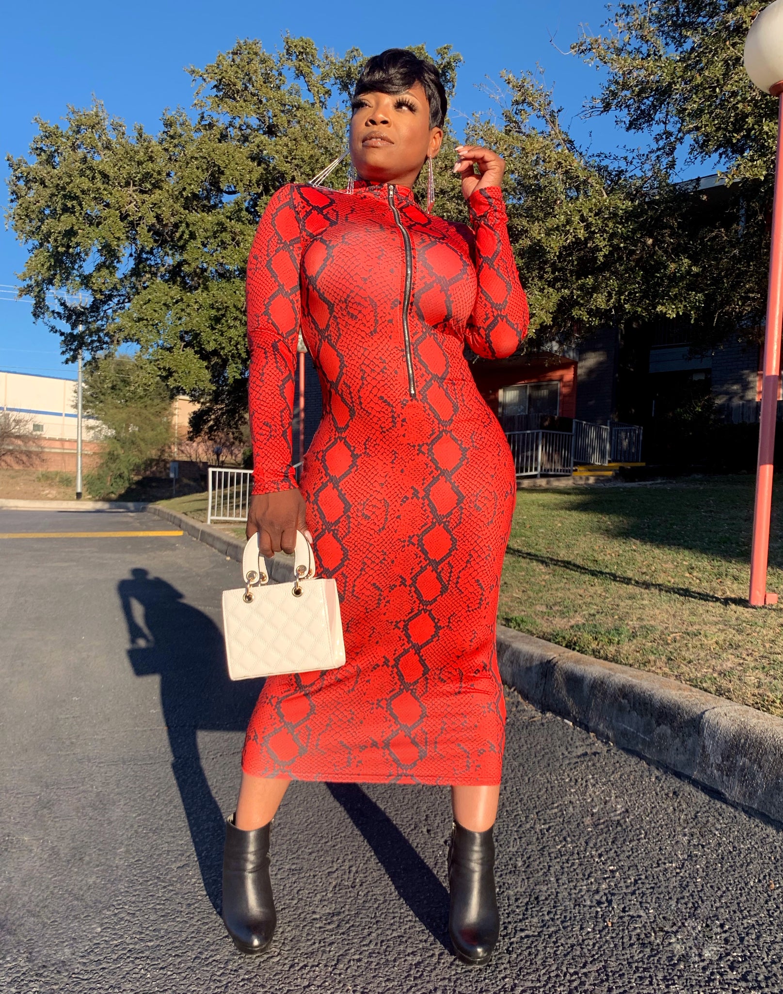 red snakeskin dress Snakeskin Sequin & Lace Dress Anna Sui
