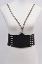 Load image into Gallery viewer, CORSET BELT chained silver
