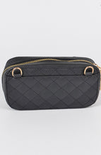 Load image into Gallery viewer,  Black Quilted Belt Bag - Fanny Pack
