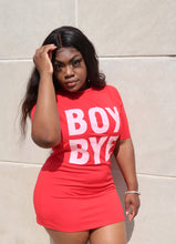 Load image into Gallery viewer, boy bye graphic t-shirt dress
