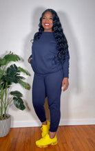 Load image into Gallery viewer, Chelsea 2 Piece- NAVY JOGGER PANTS SET
