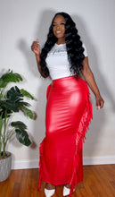 Load image into Gallery viewer, RED- Dangerous Tassel Maxi Skirt-RED
