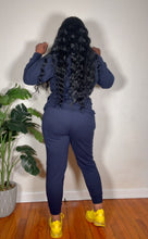 Load image into Gallery viewer, Chelsea 2 Piece- NAVY JOGGER PANTS SET
