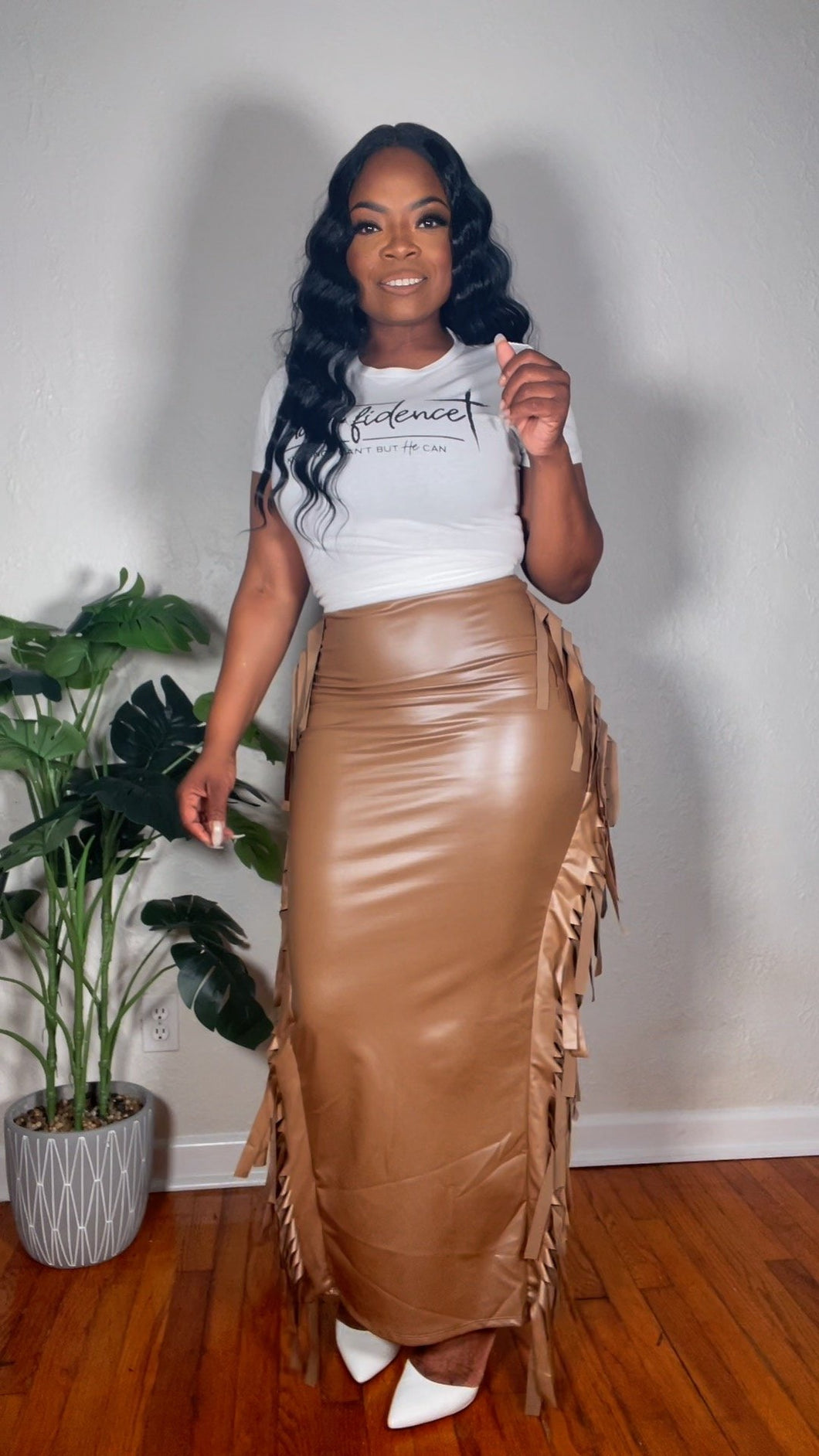 Dangerous Tassel Maxi Skirt-Camel